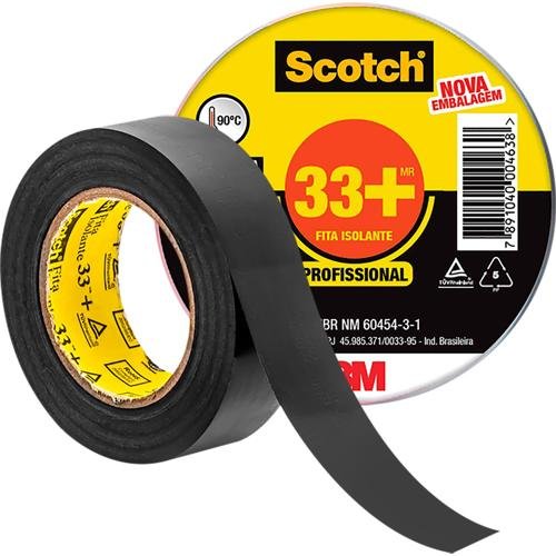 Fita 3M Isolante PVC Scotch 33+ 19MMX20M - Automasul Materiais